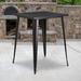Wrought Studio™ Angeleca Commercial Square Metal Indoor-Outdoor Table Metal in Black | 40.75 H x 33.25 W x 33.25 D in | Wayfair