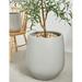 Ebern Designs Fion Pot Planter Natural Fibers/Composite/Fiberglass/Resin/Plastic in Gray | 11.75" H x 9.25" W x 9.25" D | Wayfair