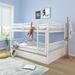 Harriet Bee Kristoff Full Over Full Solid Wood Bunk Bed w/ Trundle Wood in White | 59.8 H x 57 W x 79.5 D in | Wayfair