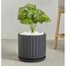 George Oliver Langport Pot Planter Natural Fibers/Composite/Fiberglass/Resin/Plastic in Black | 16.5 W x 16.5 D in | Wayfair