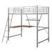 Jeff Twin Loft Bed w/ Built-in-Desk by Mason & Marbles Wood/Metal in Gray, Size 76.77 W x 76.77 D in | Wayfair EB60DCE71D3449CB89068FDD960F56ED