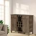 Three Posts™ Sugarbush Bar w/ Wine Storage Wood in Brown | 33.85 H x 15.74 D in | Wayfair C81777E6AE7D4822B600891CFF439E31