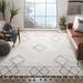 Gray/White 48 x 0.4 in Indoor Area Rug - Union Rustic Powell Geometric Handmade Tufted Wool Ivory/Gray Area Rug Wool | 48 W x 0.4 D in | Wayfair