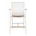 Corrigan Studio® Baghdasar Patio Bar Stool w/ Cushion Wood in Brown/White | 42.5 H x 24 W x 26 D in | Wayfair B9E9AEA29ABB4F3A87C4B261FC611F1B