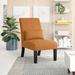 Slipper Chair - Ebern Designs Sashia 22.75" Wide Polyester Slipper Chair Polyester in Orange | 36.5 H x 22.75 W x 31.75 D in | Wayfair