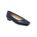 Wide Width Women's Hanny Flats by Trotters in Blue (Size 7 1/2 W)