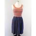 Anthropologie Dresses | Hd In Paris Anthro Crochet Knit Contrast Dress | Color: Blue/Orange | Size: S