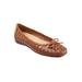 Wide Width Women's Gillian Flats by Trotters in Luggage (Size 9 1/2 W)