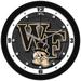 Wake Forest Demon Deacons 11.5'' Suntime Premium Glass Face Carbon Fiber Wall Clock