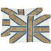 SAFAVIEH Union Jack 13-inch x 19-inch White Decorative Pillows (Set of 2)