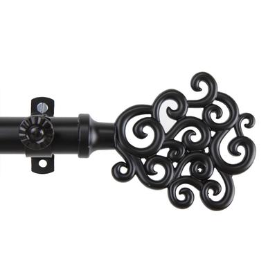 InStyleDesign Cloud Adjustable Black Curtain Rod