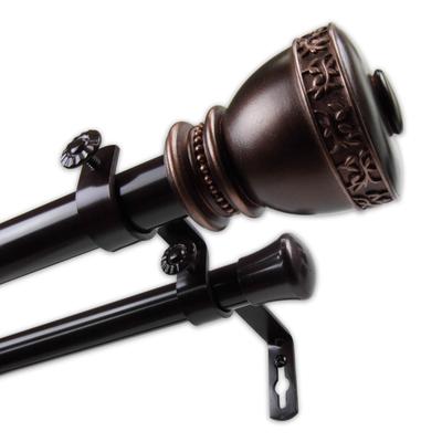 InStyleDesign Tahlia 1 inch Diameter Adjustable Double Curtain Rod