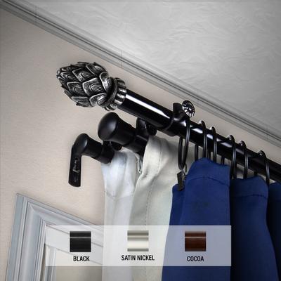 InStyleDesign Lotus Triple Curtain Rod 13/16 inch dia.