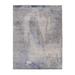 Shahbanu Rugs Abstract Design with Soft Blues Wool & Silk Hand Knotted Oriental Rug (7'9" x 10'3") - 7'9" x 10'3"