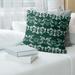 New York Fly Throwback Football Baroque Pattern Accent Pillow-Faux Linen