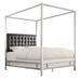 Solivita King-size Canopy Chrome Metal Poster Bed by iNSPIRE Q Bold