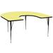 60''W x 66''L Horseshoe Thermal Laminate Activity Table - Adjustable Legs