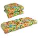 Rounded Back Tufted Indoor/Outdoor Settee Cushion Set (Set of 3) - 19 x 19