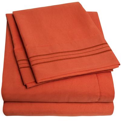 Deep Pocket Soft Microfiber 4-piece Solid Color Bed Sheet Set