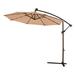 Patio Solar 10-foot Umbrella LED Sun Shade Offset with Cross Base