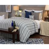 Rizzy Home Willilamson Blue, Beige, and White Striped Duvet