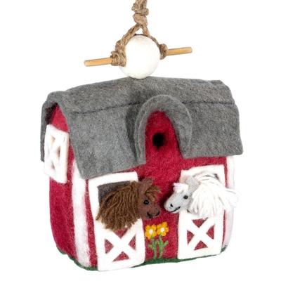 Handmade Wild Woolies Felt Sweet Homes Birdhouses, (Nepal) -