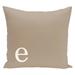 Brown 26 x 26-inch Monogram Print Decorative Pillow