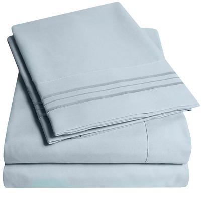 Deep Pocket Soft Microfiber 4-piece Solid Color Bed Sheet Set