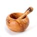 Handmade Olive Wood 4.5-inch Pestle and Mortar - D4.5"