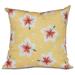Hibiscus Blooms Floral Print 20-inch Pillow