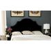 SAFAVIEH Hallmar Black Velvet Upholstered Arched Headboard - Silver Nailhead (Queen)