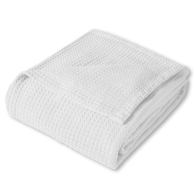 Sweet Home Collection Cotton Basket Weave Textured Blanket