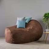 Asher Traditional 6.5-foot Suede Bean Bag Chair by Christopher Knight Home