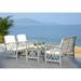 SAFAVIEH Outdoor Living Fontana Grey Wash/ Beige 4-piece Patio Set