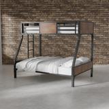 Jown Industrial Black Metal Bunk Bed with Ladder by Furniture of America