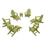 Nelson 6-piece Adirondack Chair Set with 3 Ottomans and 3 Side Tables by Havenside Home