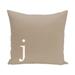 Brown 16 x 16-inch Monogram Print Decorative Pillow