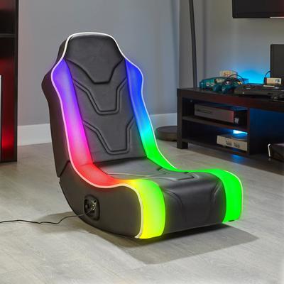 X Rocker Chimera Audio LED Floor Rocker Gaming Chair, Black