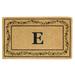 Heavy-duty Coir Decorative Olive Branch Border Monogrammed Doormat - 22 inches x 36 inches