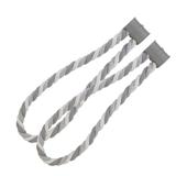 Set of 2 Magnetic Braided Cord Curtain Tiebacks Savoia Cotton Woven - 24.8"L x 0 1/2"W x 0 1/2"H