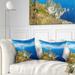 Designart 'Capri Island in Italy' Photography Throw Pillow