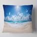 Designart 'Beautiful Tropical Beach Panorama' Modern Seashore Throw Pillow