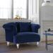 Armen Living Elegance Sofa Chair in Velvet with Acrylic Legs