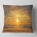 Designart 'Golden Sunset over Clouds' Oversized Beach Throw Pillow