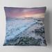 Designart 'Sunset on Cape Trafalgar Beach' Seascape Throw Pillow