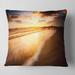 Designart 'Amazing Sunrise Over Australian Beach' Seashore Throw Pillow