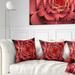 Designart 'Dense Fractal Pink Petals' Floral Throw Pillow
