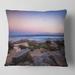 Designart 'Maroubra Beach at Sunset Panorama' Modern Seashore Throw Pillow
