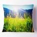 Designart 'Beautiful Green Nature Wonder' Landscape Printed Throw Pillow