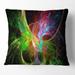Designart 'Multi Color Fractal Abstract Design' Abstract Throw Pillow